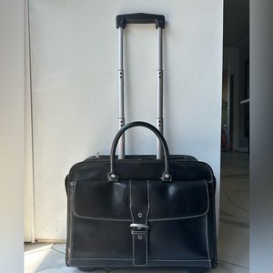 Franklin covey wheeled leather briefcase